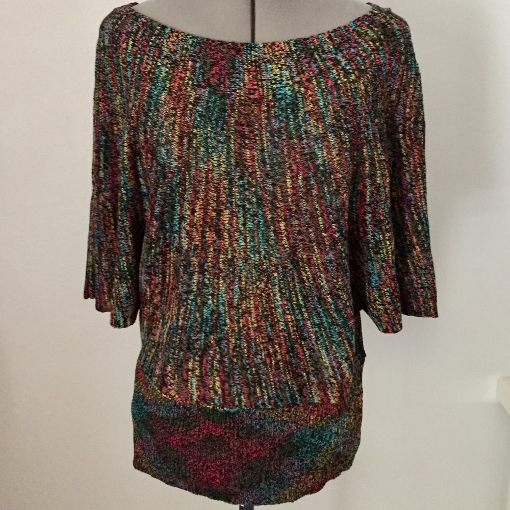Fever Multicolor Dolman-Sleeve Sweater